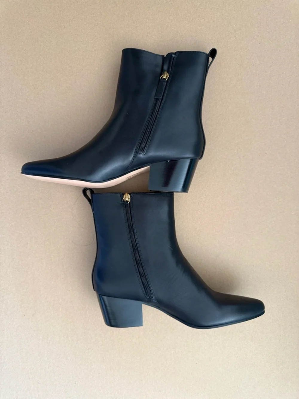 J. Crew Black Leather western Boots size 9 new in box - Picture 7 of 10